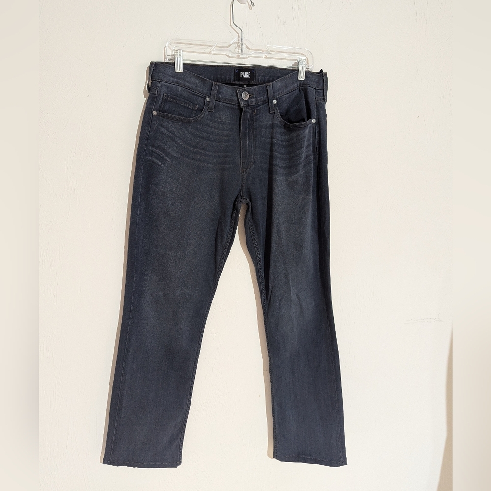 PAIGE Federal Men's Denim Jeans Slim Straight Josh Dark Wash Size 33 30 Inseam